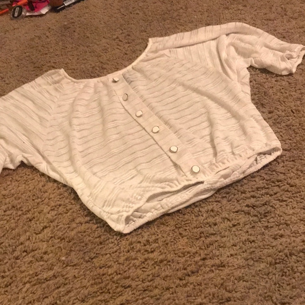 Button down slightly see through cover up